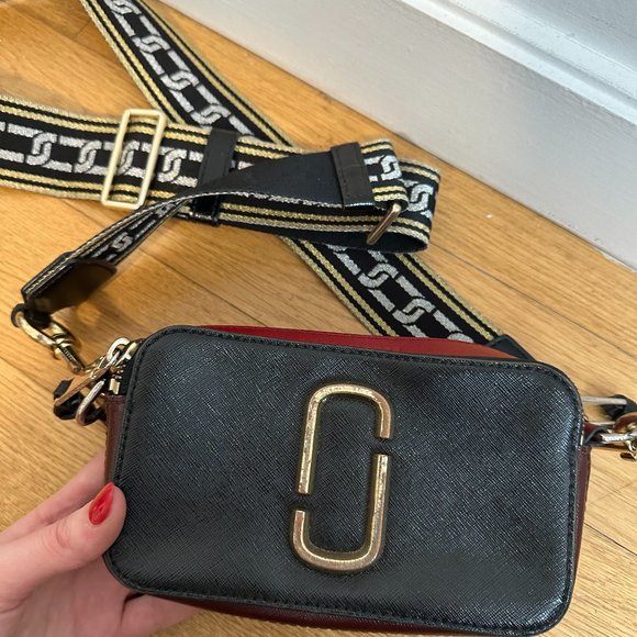 Marc Jacobs Snapshot Camera Crossbody Sling Bag Tricolor Patent Leather - Picture 3 of 13